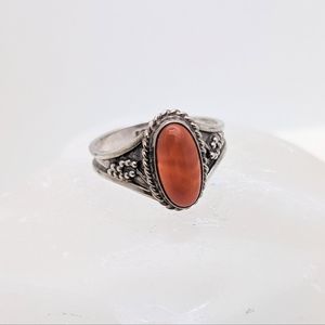 Vintage Sterling Carnelian Ring